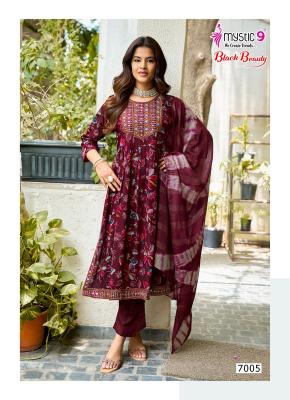 Mystic9 black beauty vol 7 wholesale printed kurti